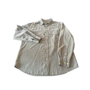 Wool rich Men’s Large Green Button up Long Sleeved Shirt